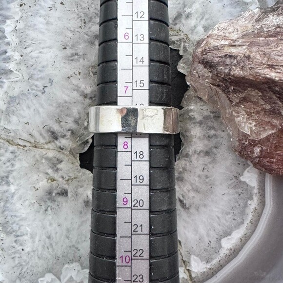 Sterling Silver Southwestern Style 4 Composite Turquoise Adjustable Ring - Picture 9 of 10